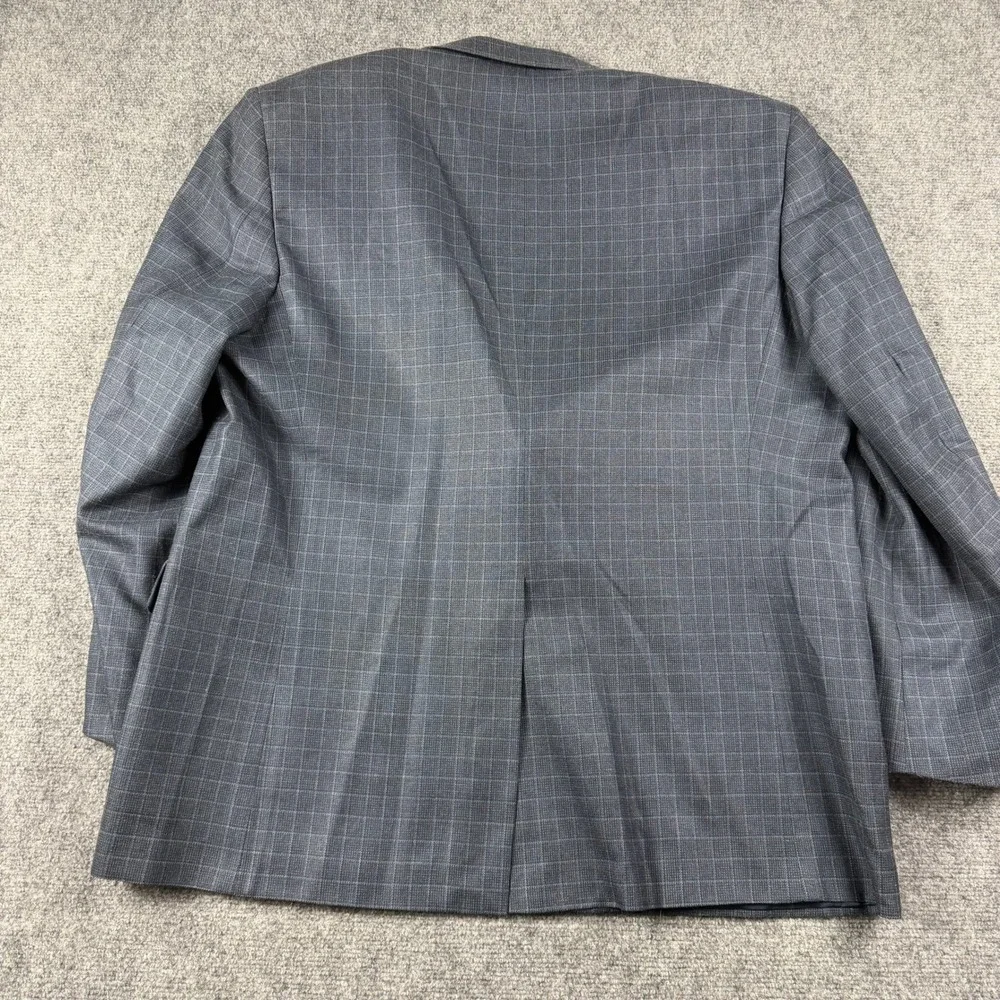 Hickey Freeman Blazer Mens 50R Blue Silk Wool Plaid Madison Sport Coat Nordstrom